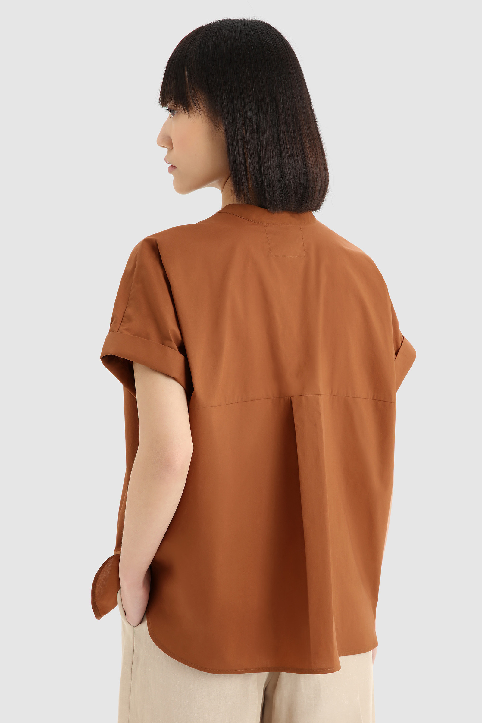 Cotton Poplin Shirt Brown photo 3 | Woolrich
