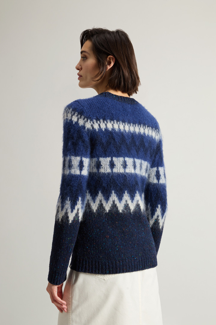 Fair Isle Sweater in Wool Blend Blue photo 3 | Woolrich