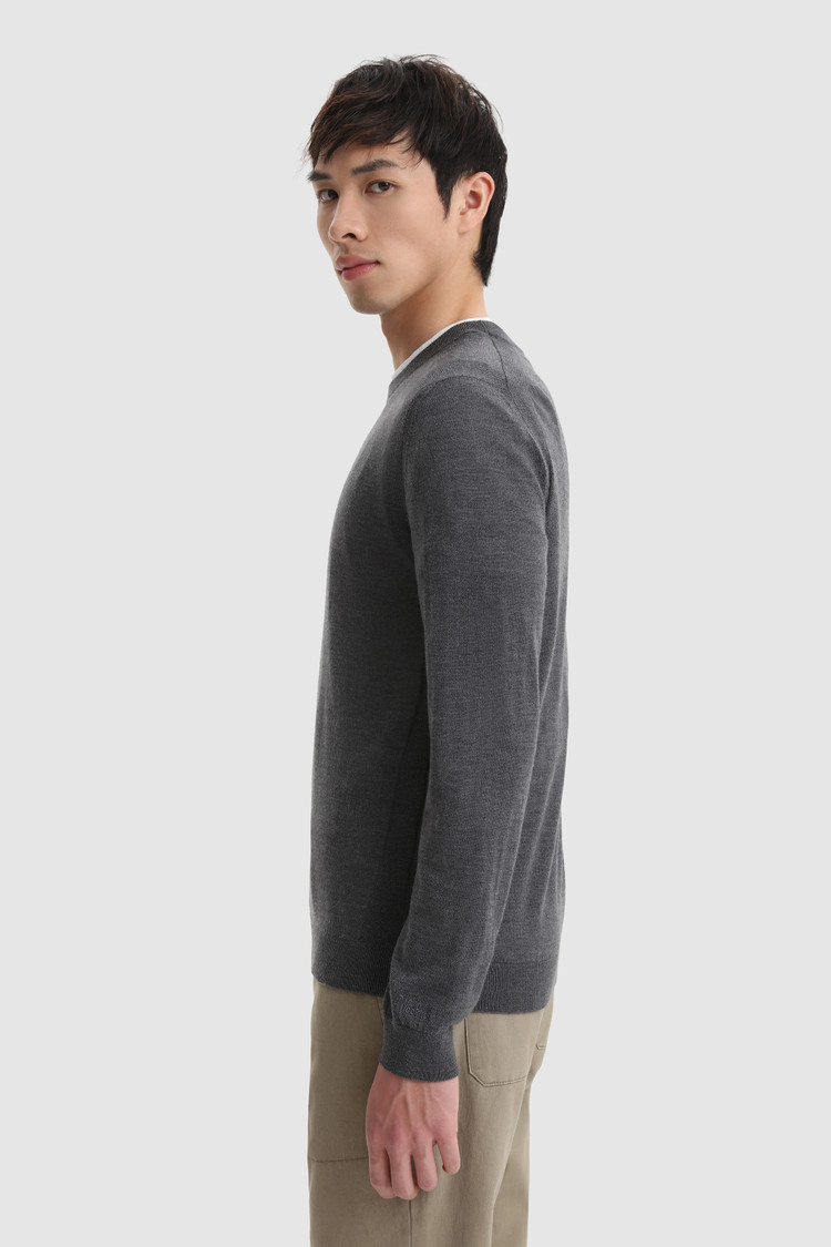 Crewneck Sweater in extra fine merino wool