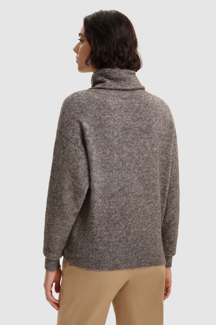 Stretch Turtleneck Sweater in wool blend