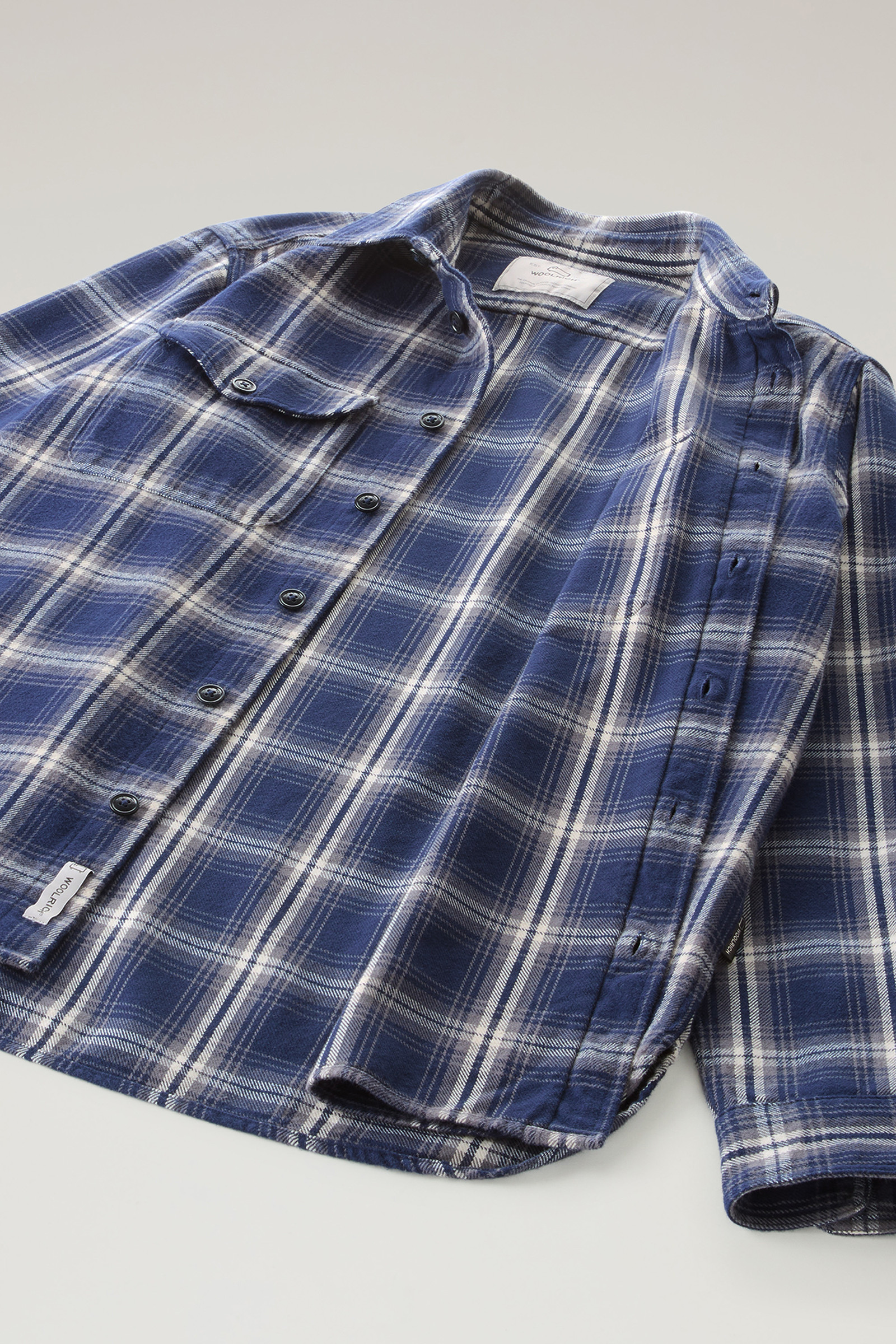 Men's Flannel Check Shirt Blue | Woolrich USA