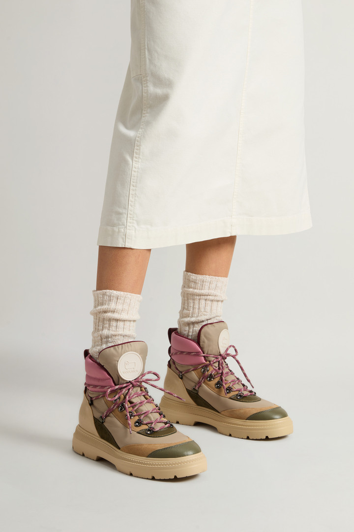 Leather Military Ankle Boots Beige photo 6 | Woolrich