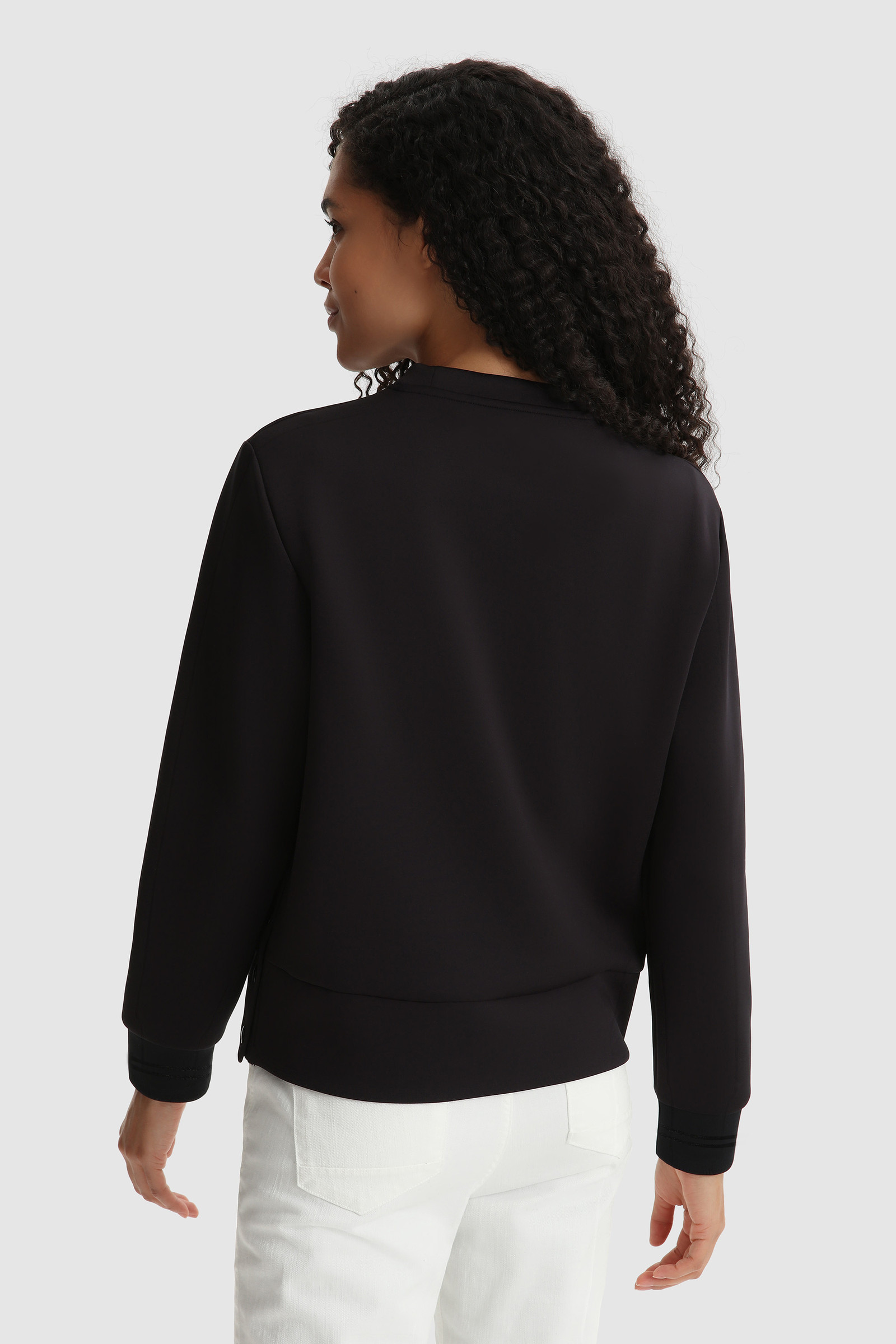 Sweatshirt aus Stretch mit seitlicher Öffnung
