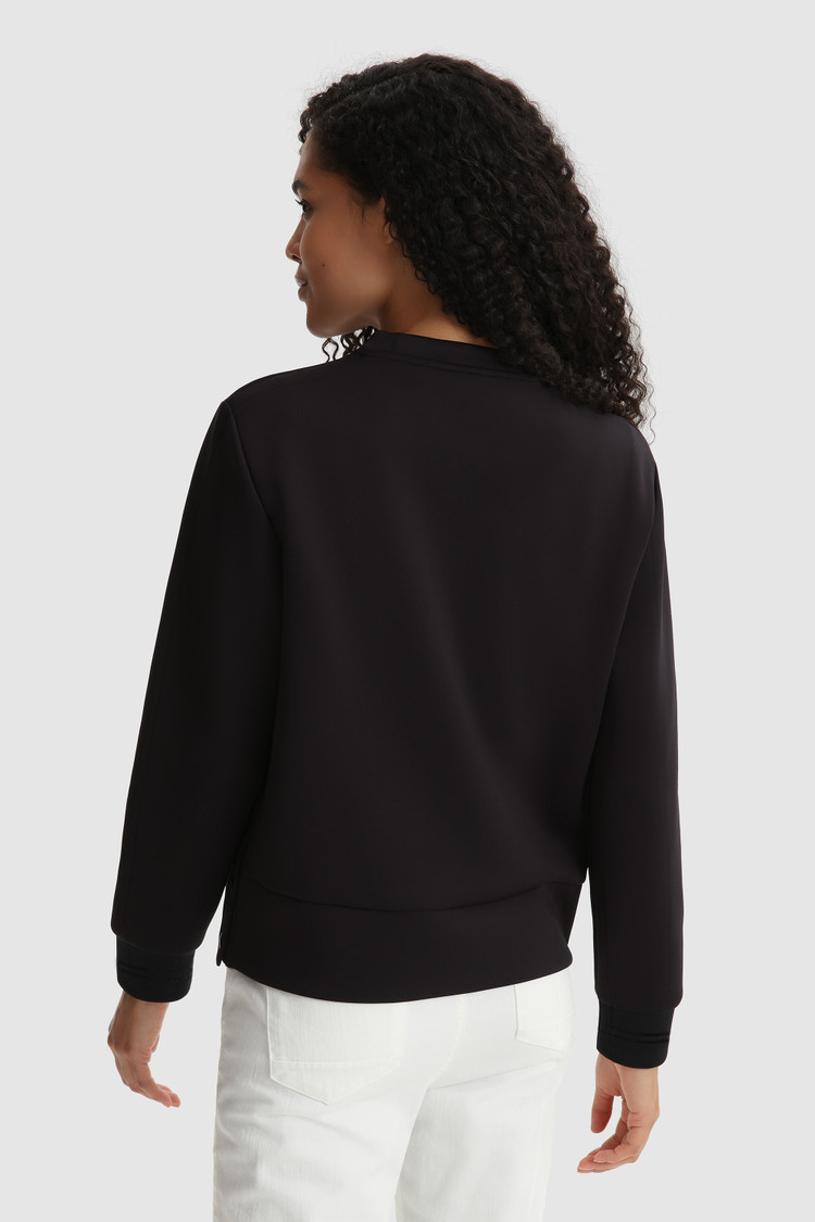 Felpa stretch con apertura laterale
