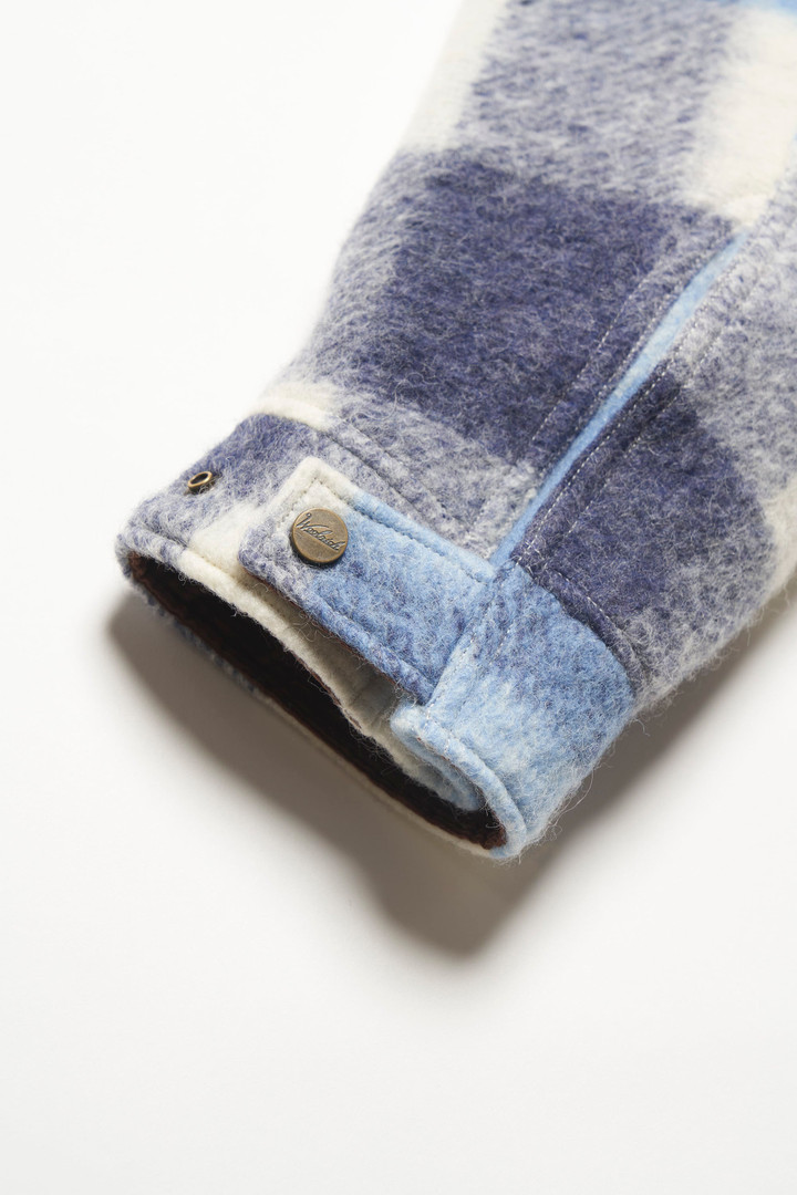 CHECK FLEECE MOUNTAIN PARKA Blau photo 7 | Woolrich