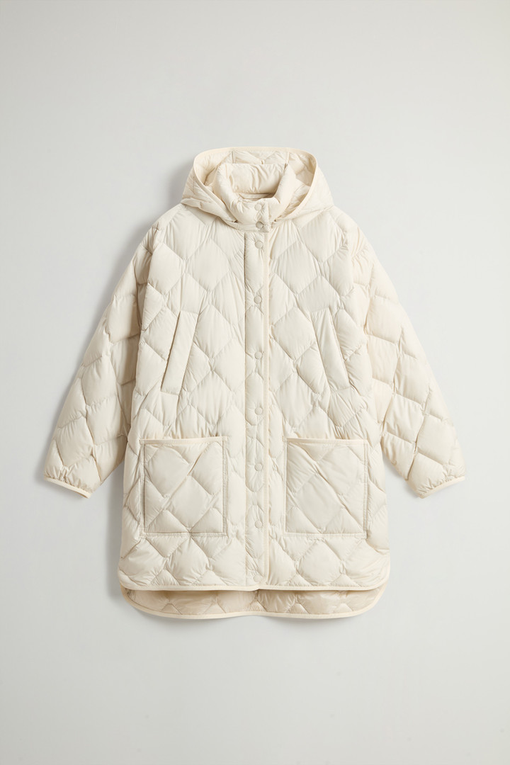 Veste façon cape Heritage en microfibre à capuche amovible Blanc photo 5 | Woolrich