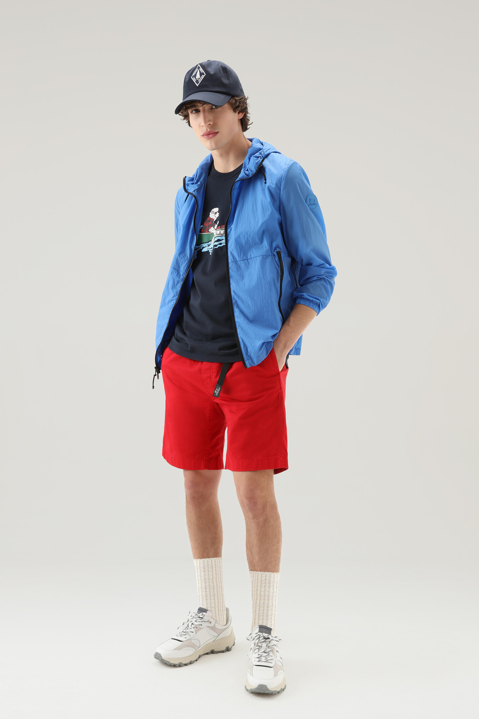 Pantaloncini Chino tinti in capo in cotone elasticizzato rosso photo 2 | Woolrich