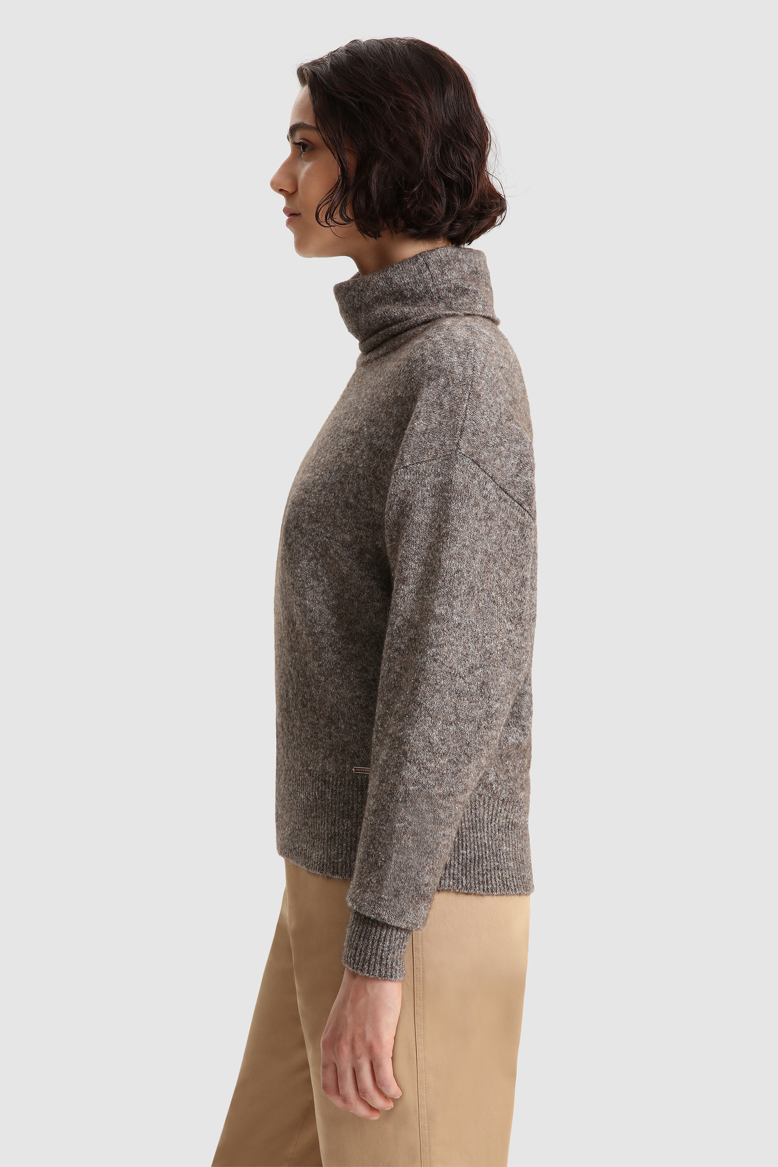 Stretch Turtleneck Sweater in wool blend
