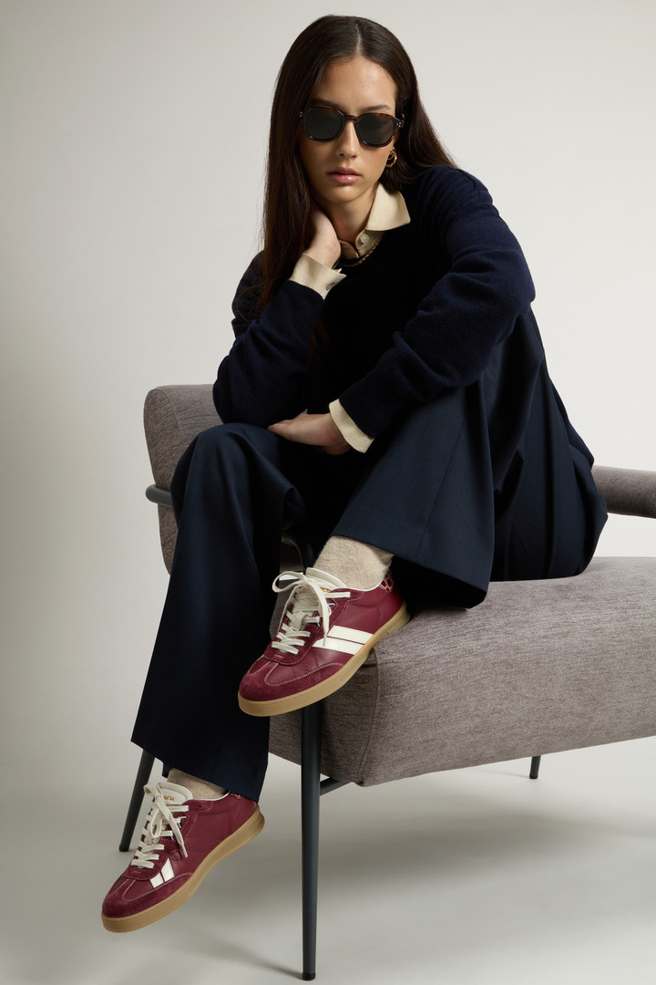 Doubleu Tennis Sneakers aus Leder mit mit Einsatz aus Wildleder Rot photo 7 | Woolrich