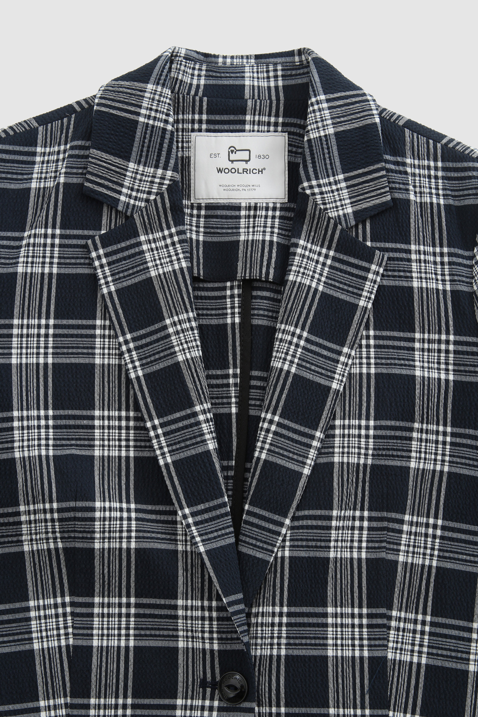 Seersucker Cotton Blazer Blue photo 5 | Woolrich