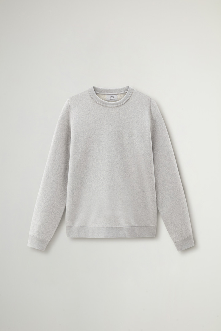 Sweatshirt mit Rundhalsausschnitt aus Baumwoll-Mischgewebe mit gesticktem Logo Grau photo 5 | Woolrich
