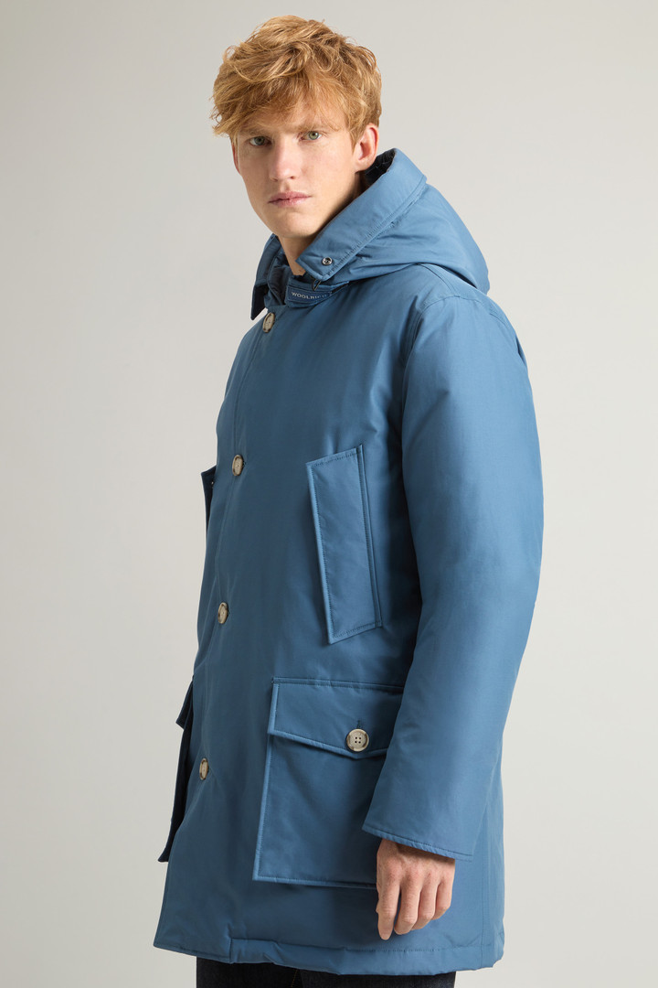 Arctic Parka in Ramar Cloth with Detachable Fur Trim Blue photo 4 | Woolrich