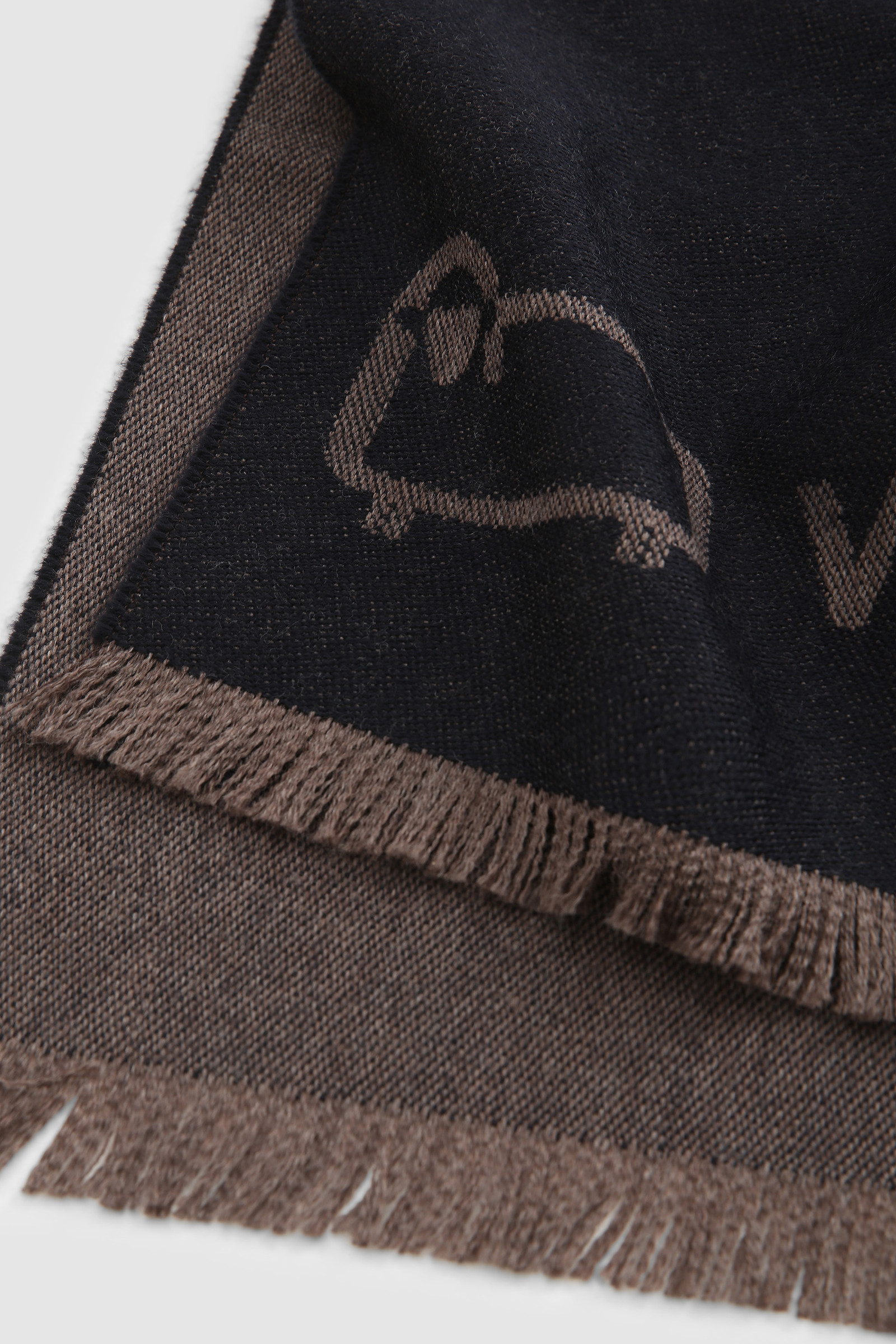 Écharpe en pure laine vierge avec logo
