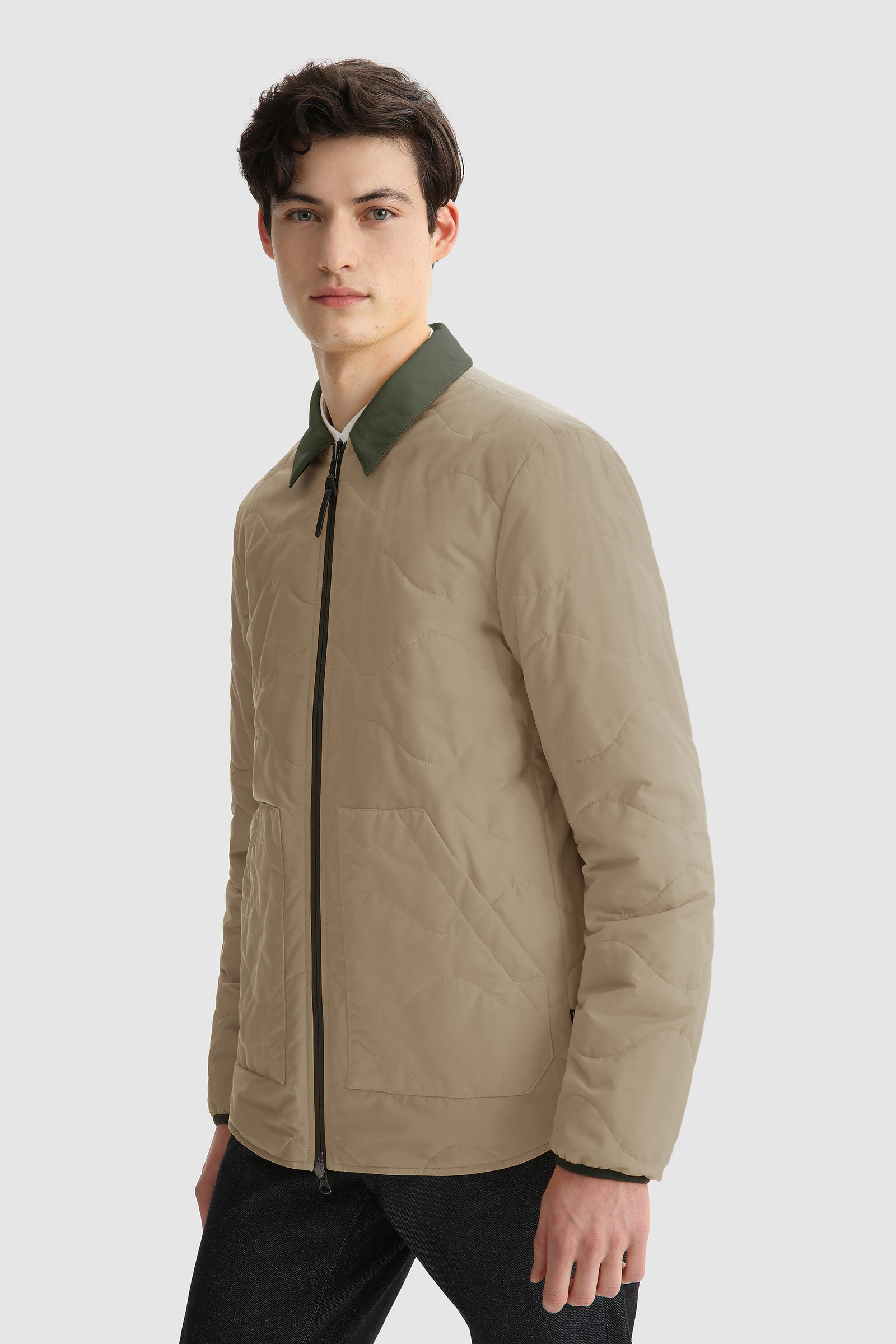 Reversible jacket in Ripstop nylon