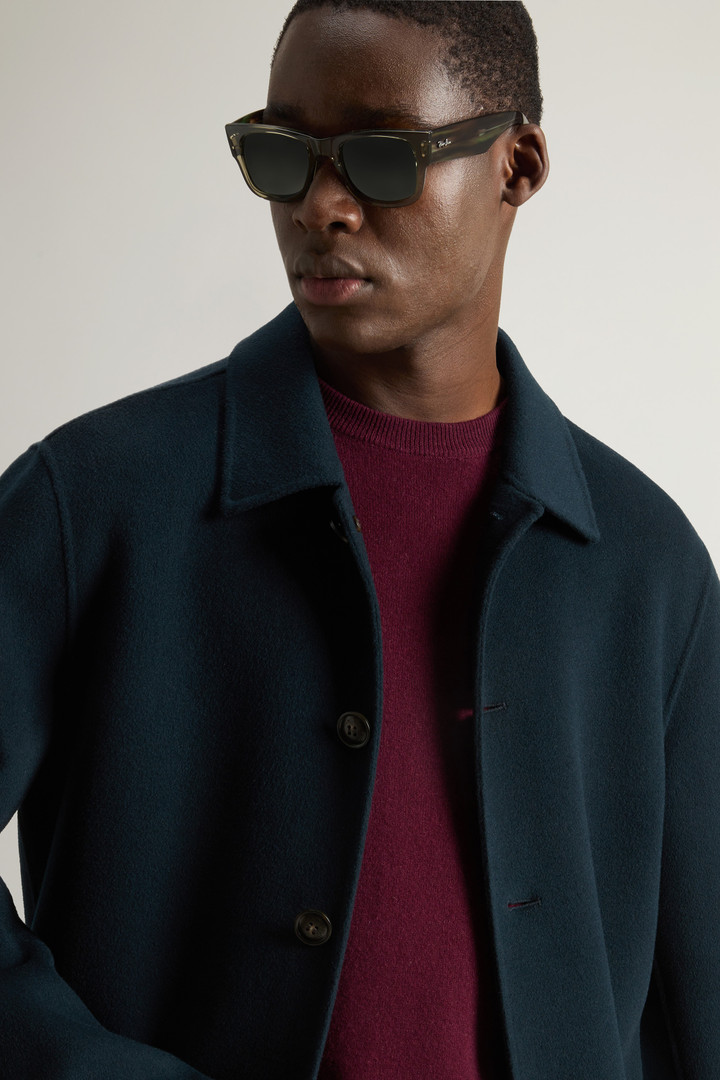 Coat in Pure Virgin Wool Blue photo 4 | Woolrich