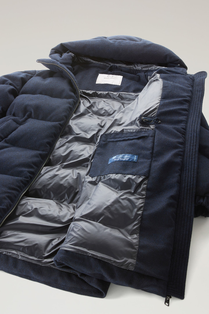 Pure Virgin Wool Long Down Jacket Crafted with a Loro Piana Fabric Blue photo 5 | Woolrich