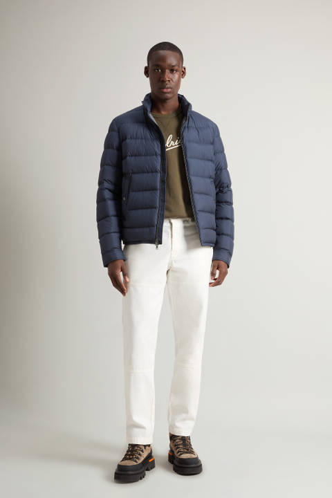 Lightweight Down Jacket in Microfiber Blue | Woolrich