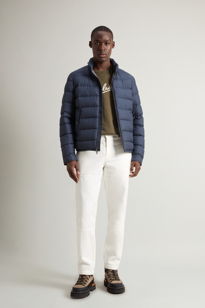 Lightweight Down Jacket in Microfiber Blue photo 2 | Woolrich