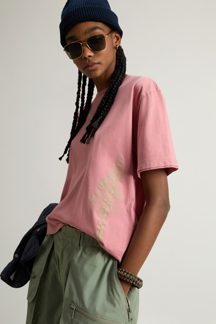 T-Shirt in Pure Pima Cotton Pink photo 4 | Woolrich