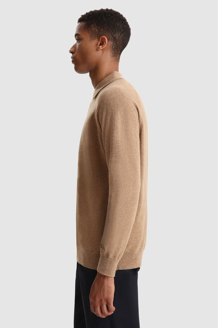 Luxe polo van kasjmieren garen