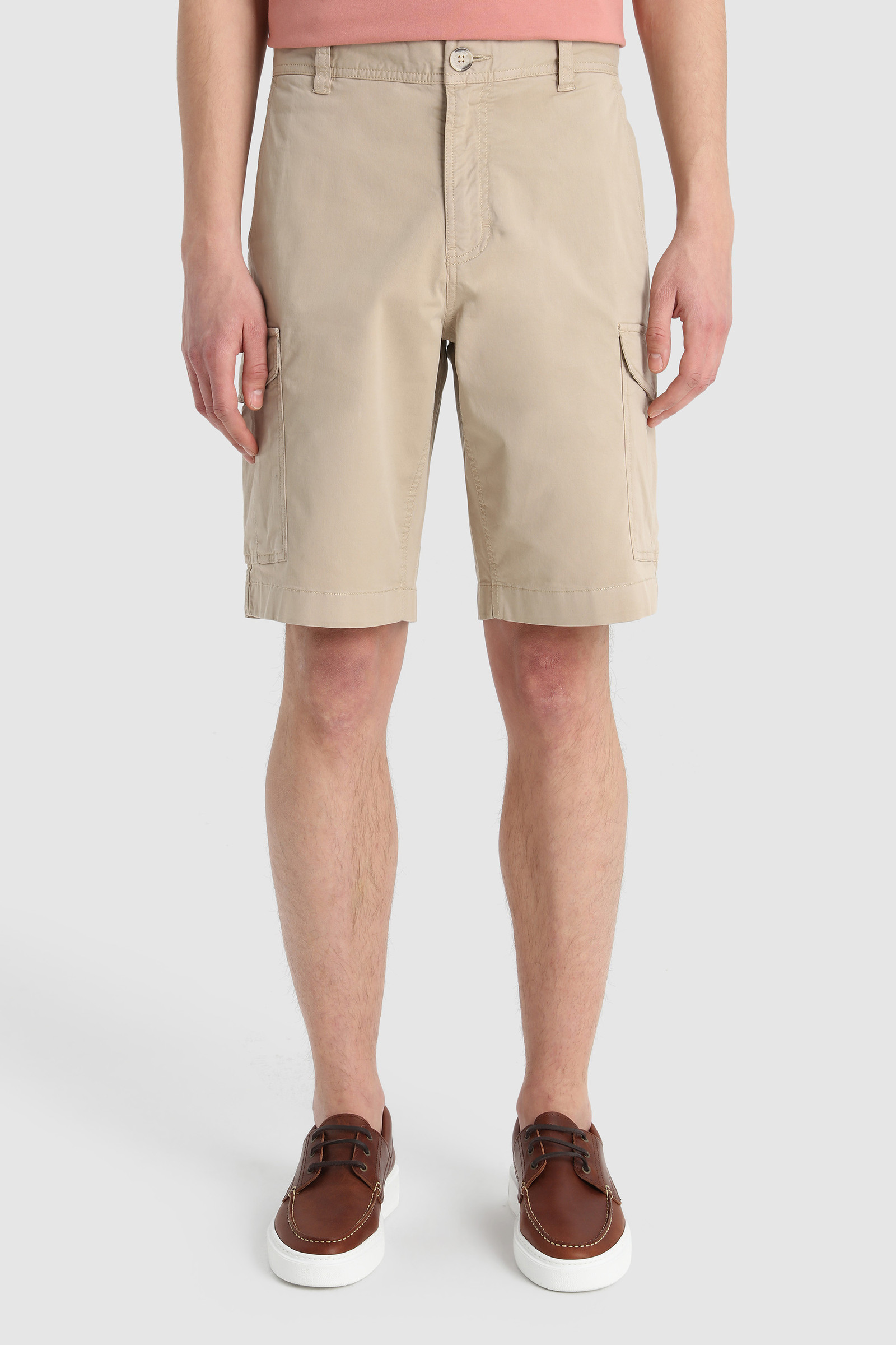 Garment-Dyed Cargo Shorts Beige | Woolrich