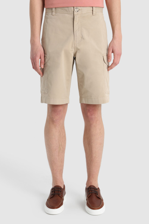 Garment-Dyed Cargo Shorts Beige | Woolrich