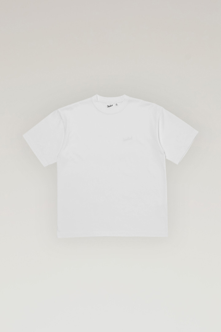 T-Shirt aus COOLMAX mit aufgesticktem Logo Weiß photo 1 | Woolrich