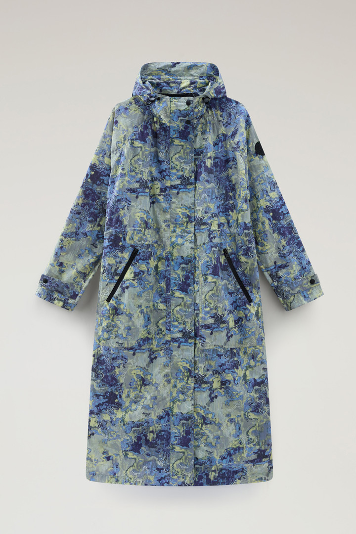 Hooded Parka in Printed Cordura Fabric Blue photo 5 | Woolrich