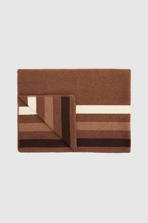 Striped Wool Blend Blanket Brown photo 2 | Woolrich