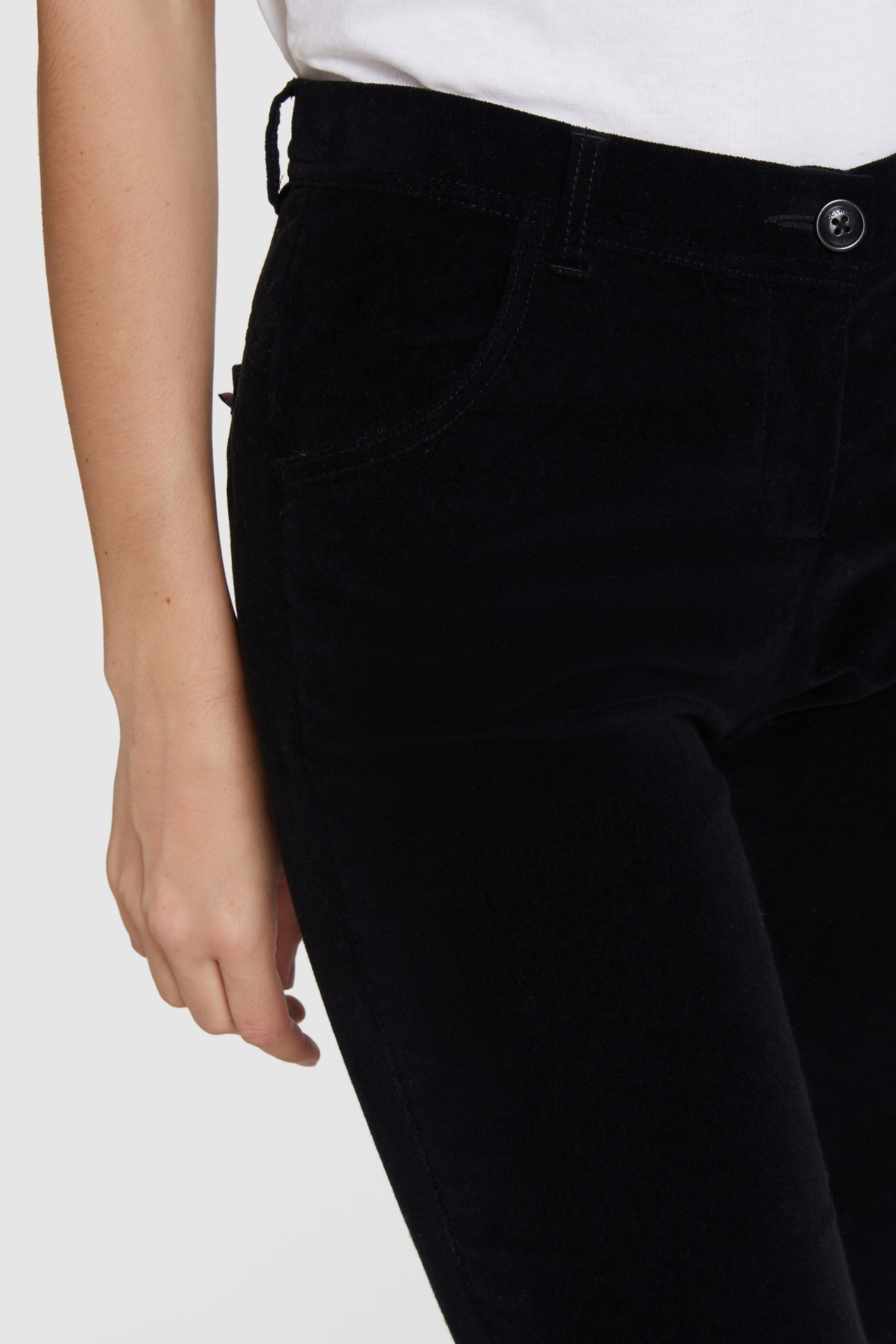 Pantaloni in velluto stretch