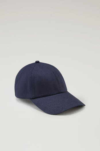Logo Baseball Cap in Pure Cotton Twill Blue | Woolrich