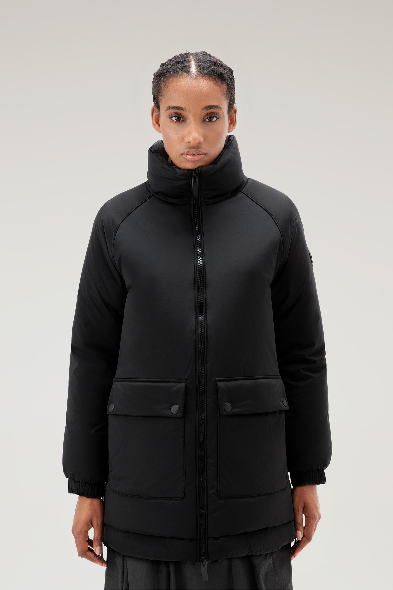 Women's Alsea Down Jacket in Stretch Nylon Black | Woolrich UK