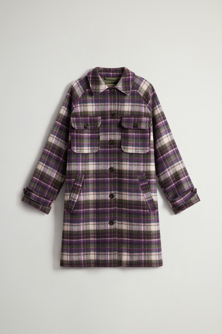 Chaqueta camisera de mezcla de lana italiana reciclada Manteco Morado photo 5 | Woolrich