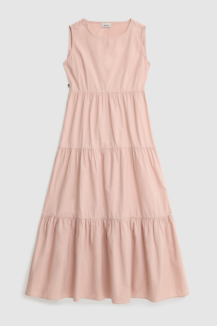 Ärmelloses langes Popelinekleid