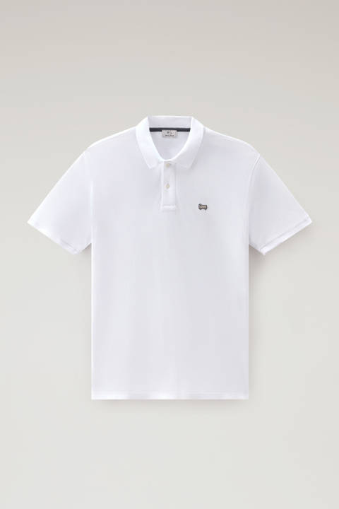 Piquet Polo Shirt in Pure Cotton White photo 2 | Woolrich