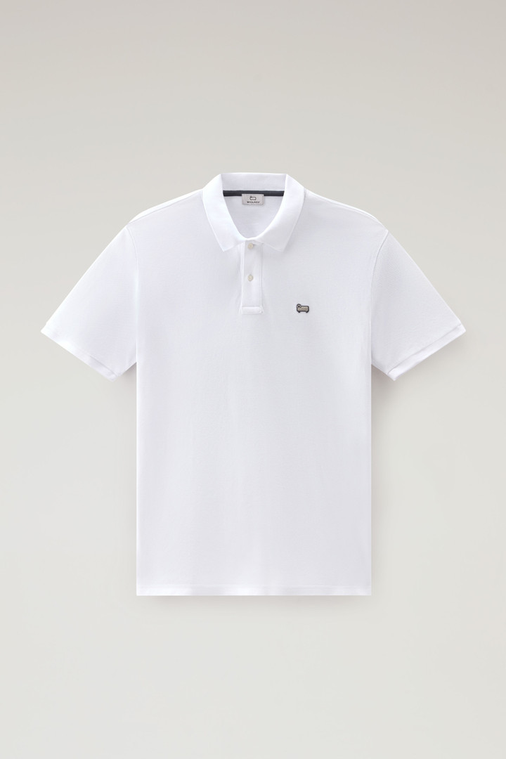 Polo-Shirt aus Piqué aus reiner Baumwolle Weiß photo 5 | Woolrich