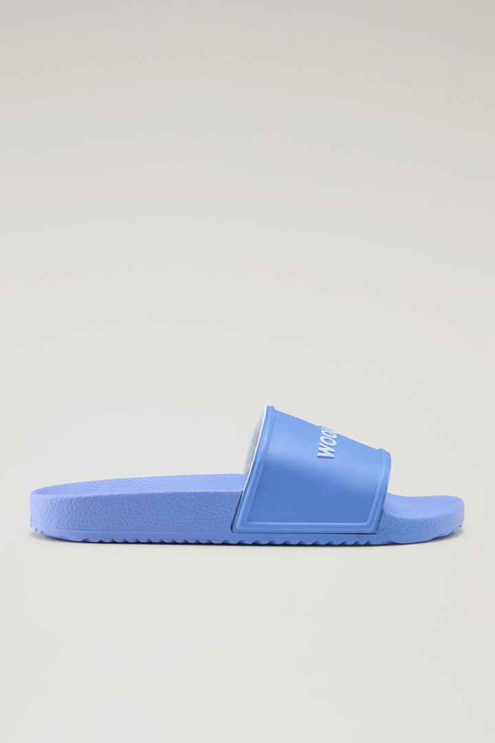 Woolrich Logo-embossed Flip Flops In Sky Blue