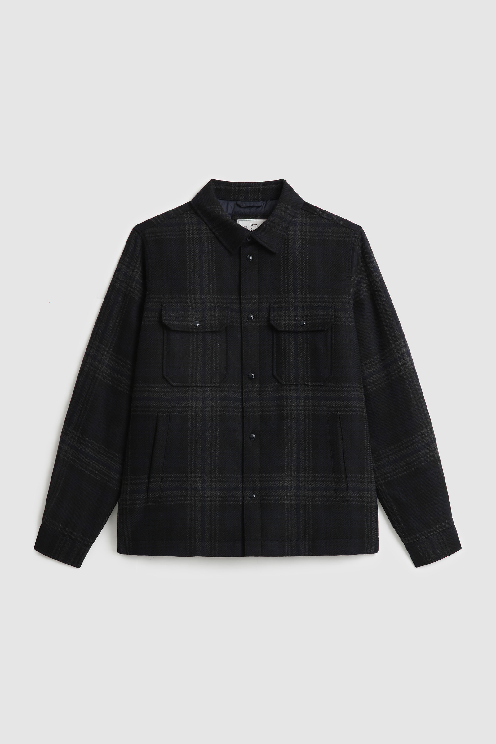 Alaskan check Shirt in Italian recycled wool