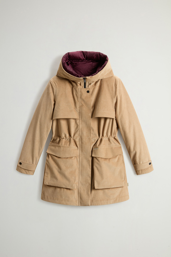 Parka 3-en-1 en velours côtelé à trois couches Beige photo 5 | Woolrich