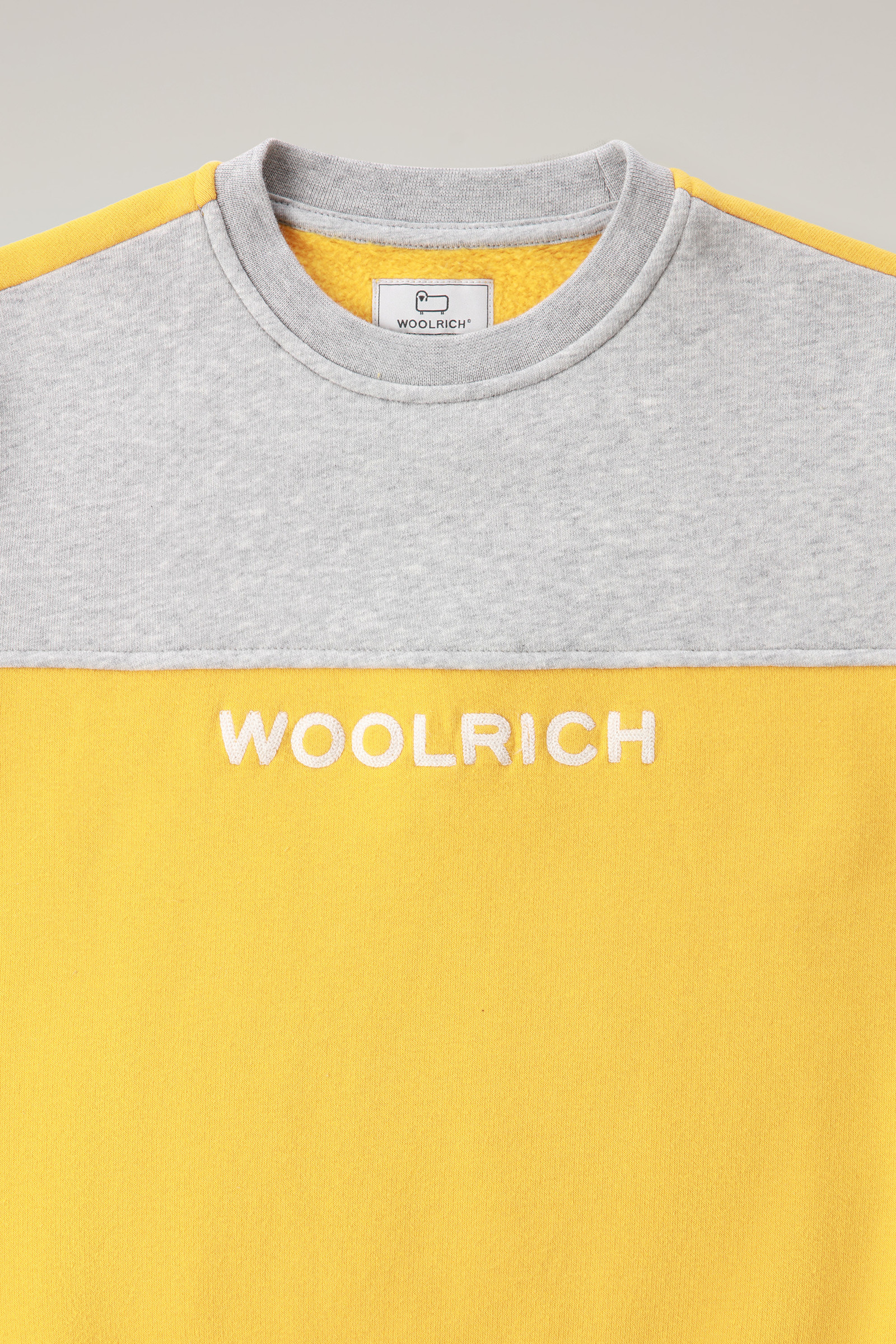 Color-Block Sweatshirt van puur katoen voor jongens geel photo 3 | Woolrich