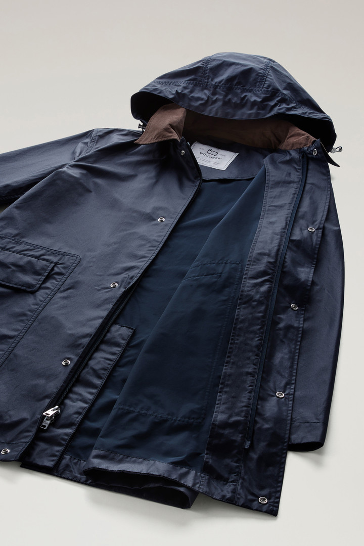Waxed Jacket with Detachable Hood Blue photo 9 | Woolrich