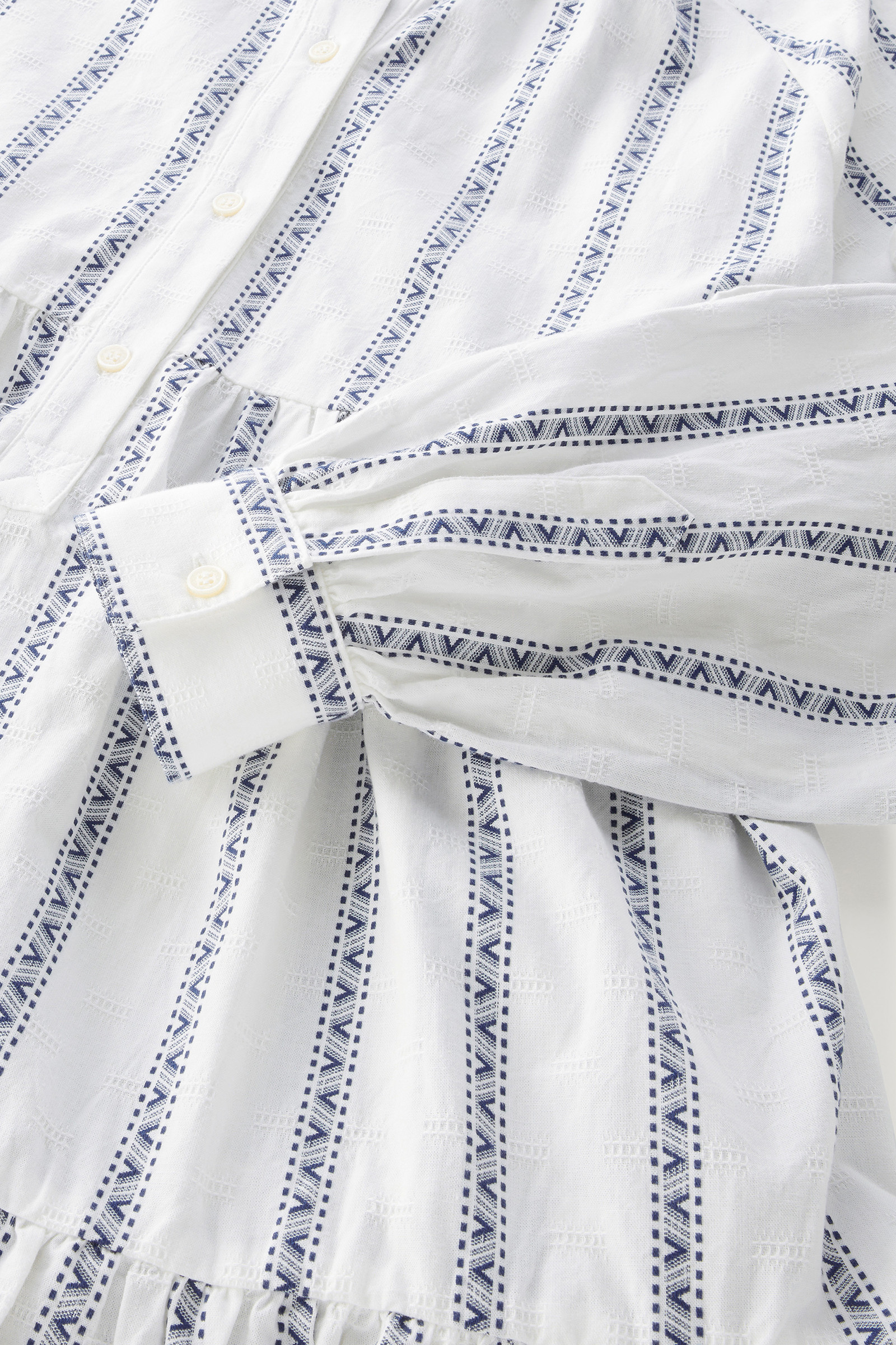Vestito chemisier a balze in puro cotone bianco photo 7 | Woolrich