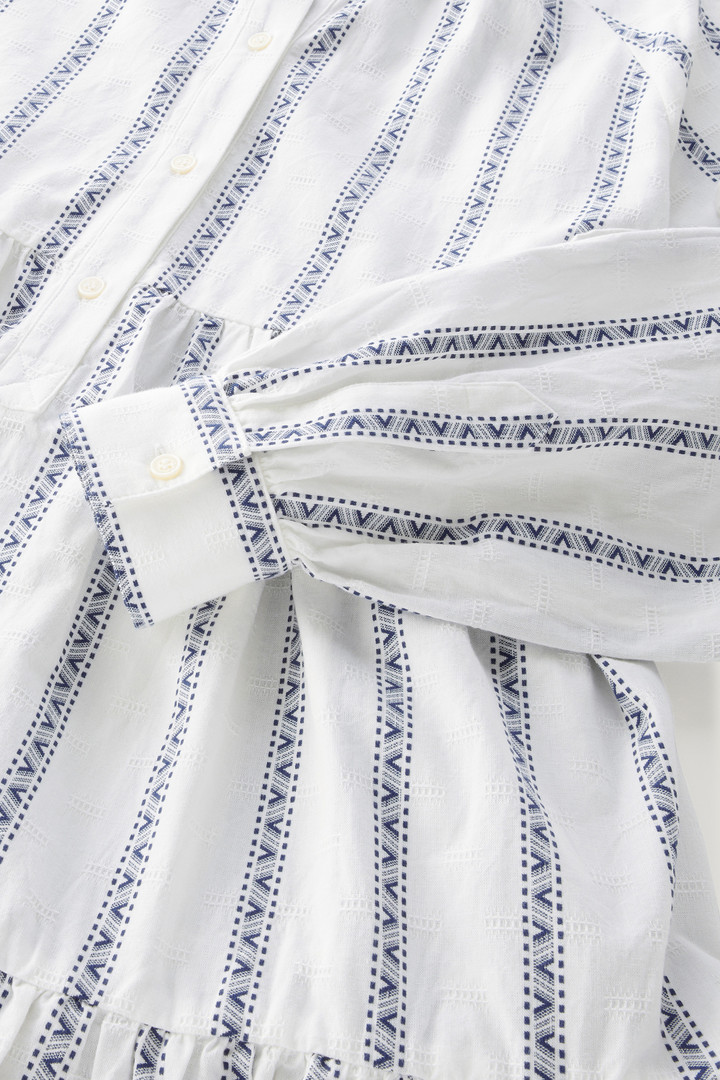 Robe chemise à volants en pur coton Blanc photo 7 | Woolrich