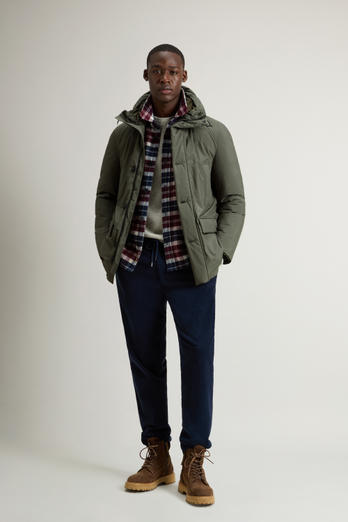 Arctic Parka Cloud con cappuccio Verde | Woolrich