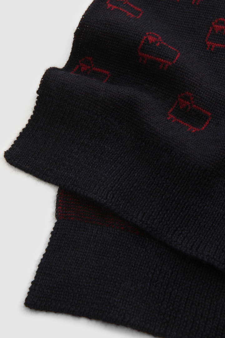 Sciarpa in misto lana con logo Jacquard Sheep