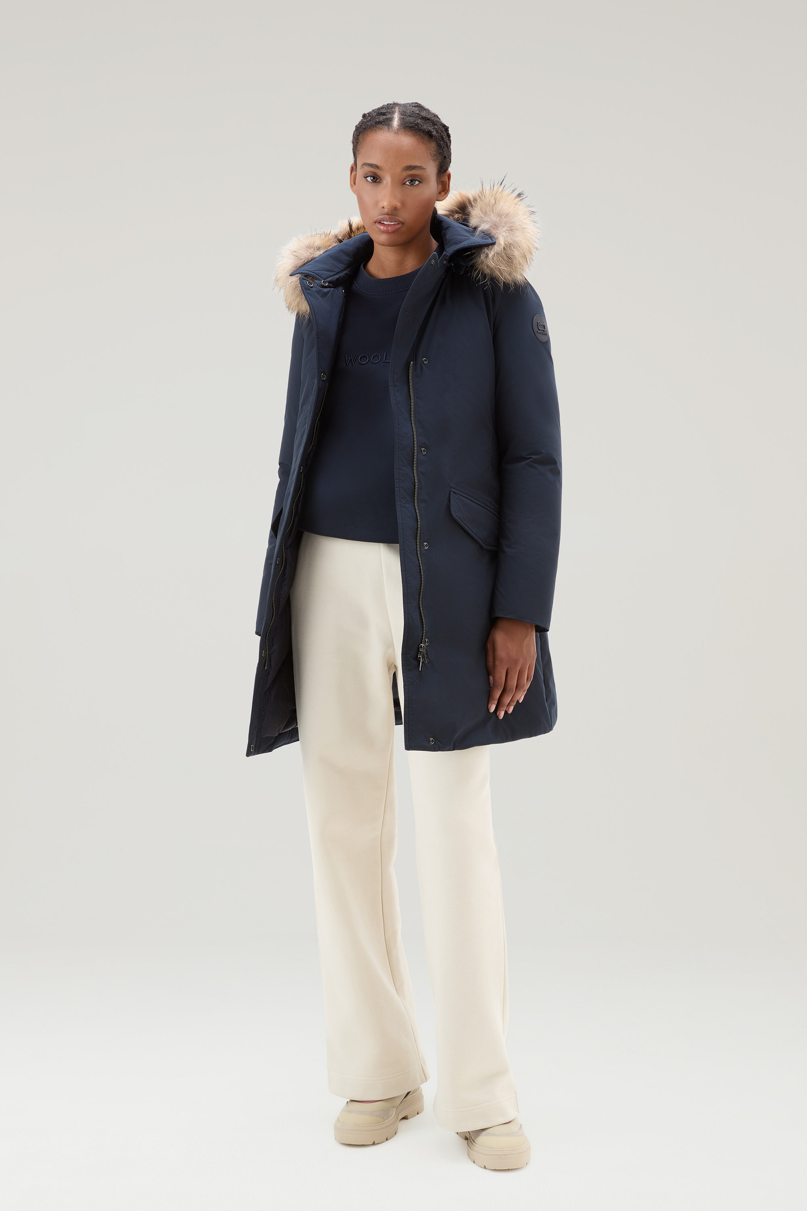 Women's Modern Vail Parka with Detachable Hood Blue | Woolrich UK