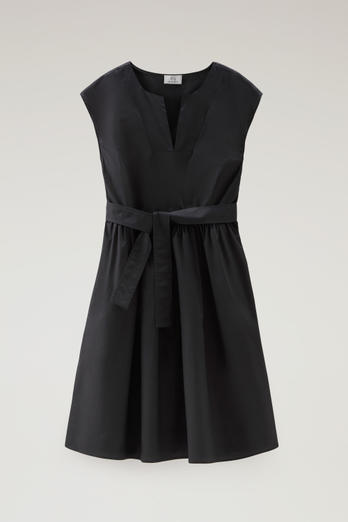 Robe courte en popeline de pur coton Noir | Woolrich