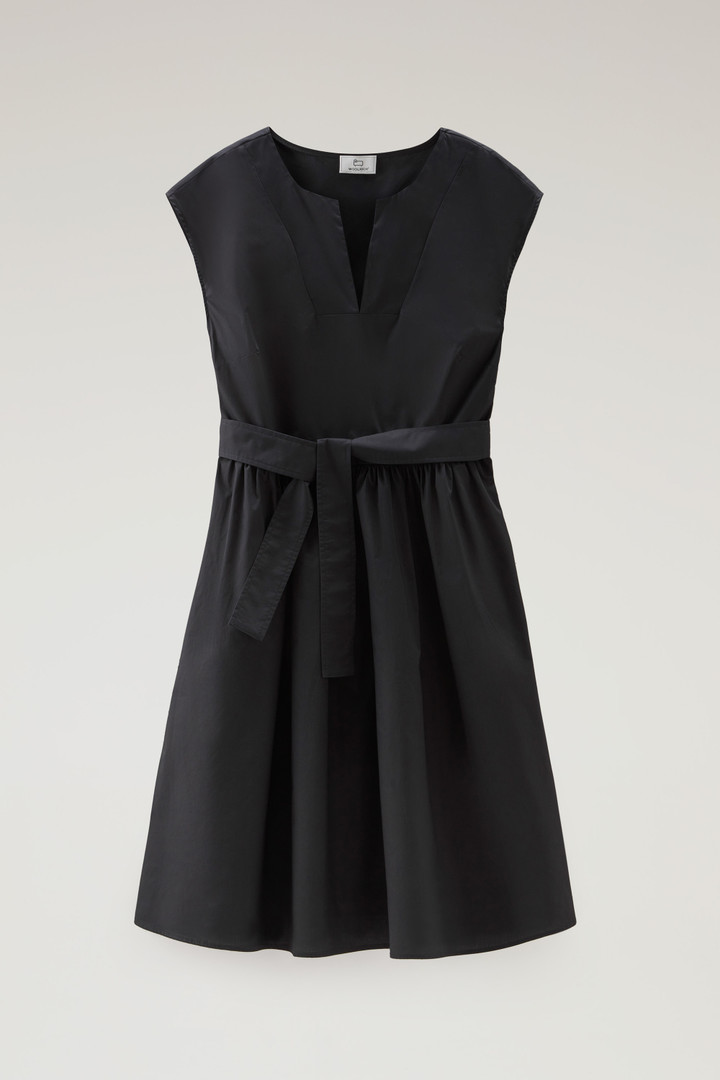 Short Dress in Pure Cotton Poplin Black photo 5 | Woolrich