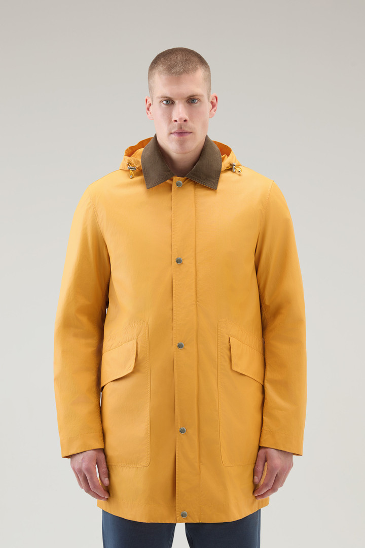 Waxed Jacket with Detachable Hood Yellow photo 1 | Woolrich