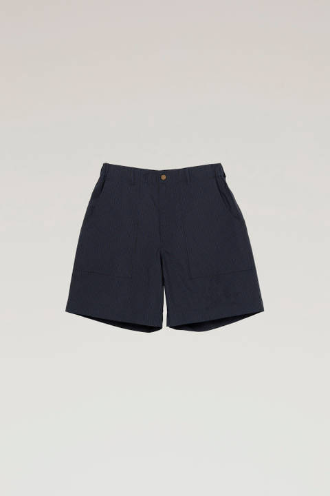 Shorts aus einem Materialmix aus CORDURA-Nylon und Typewriter-Baumwolle Blau | Woolrich